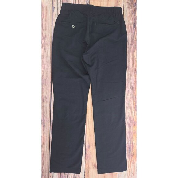 Under Armour Mens Black Taper Nylon Blend Stretch Golf Pants 30/32 (30x31) - Picture 2 of 9